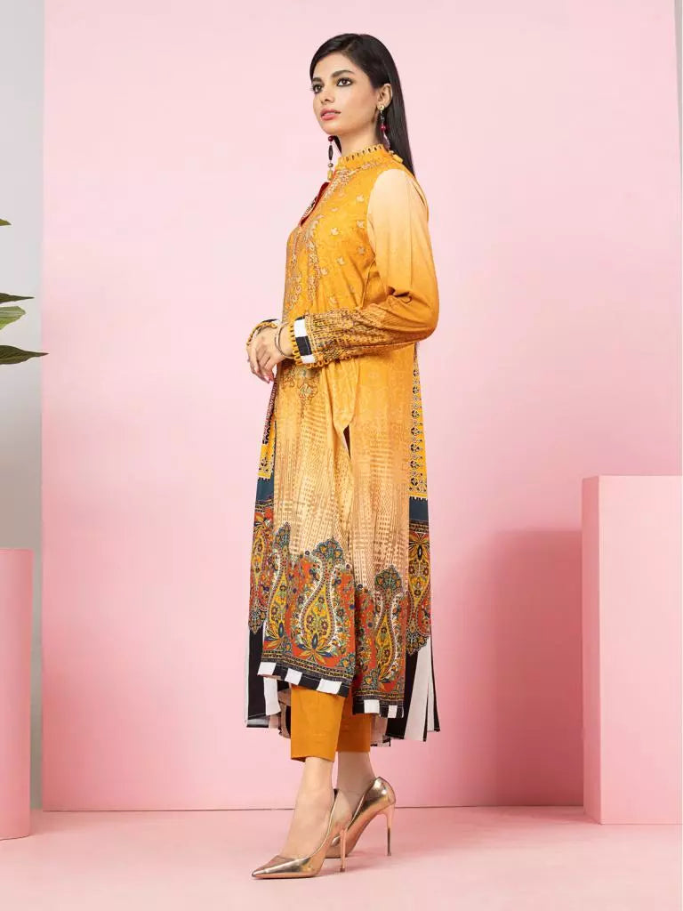 edenrobe Allure Viscose Unstitched Printed 3Pc Suit EWU22A4-24018