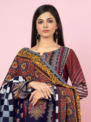 edenrobe Allure Viscose Unstitched Printed 3Pc Suit EWU22A4-24019
