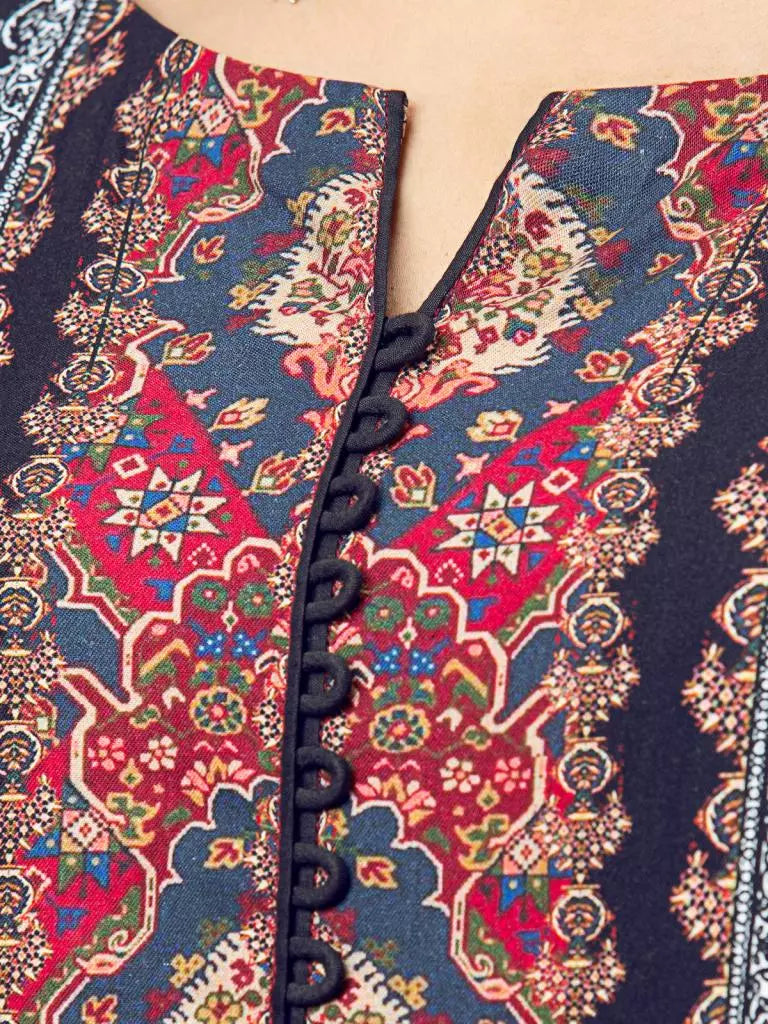 edenrobe Allure Viscose Unstitched Printed 3Pc Suit EWU22A4-24019