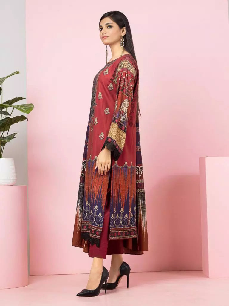 edenrobe Allure Viscose Unstitched Printed 3Pc Suit EWU22A4-24022