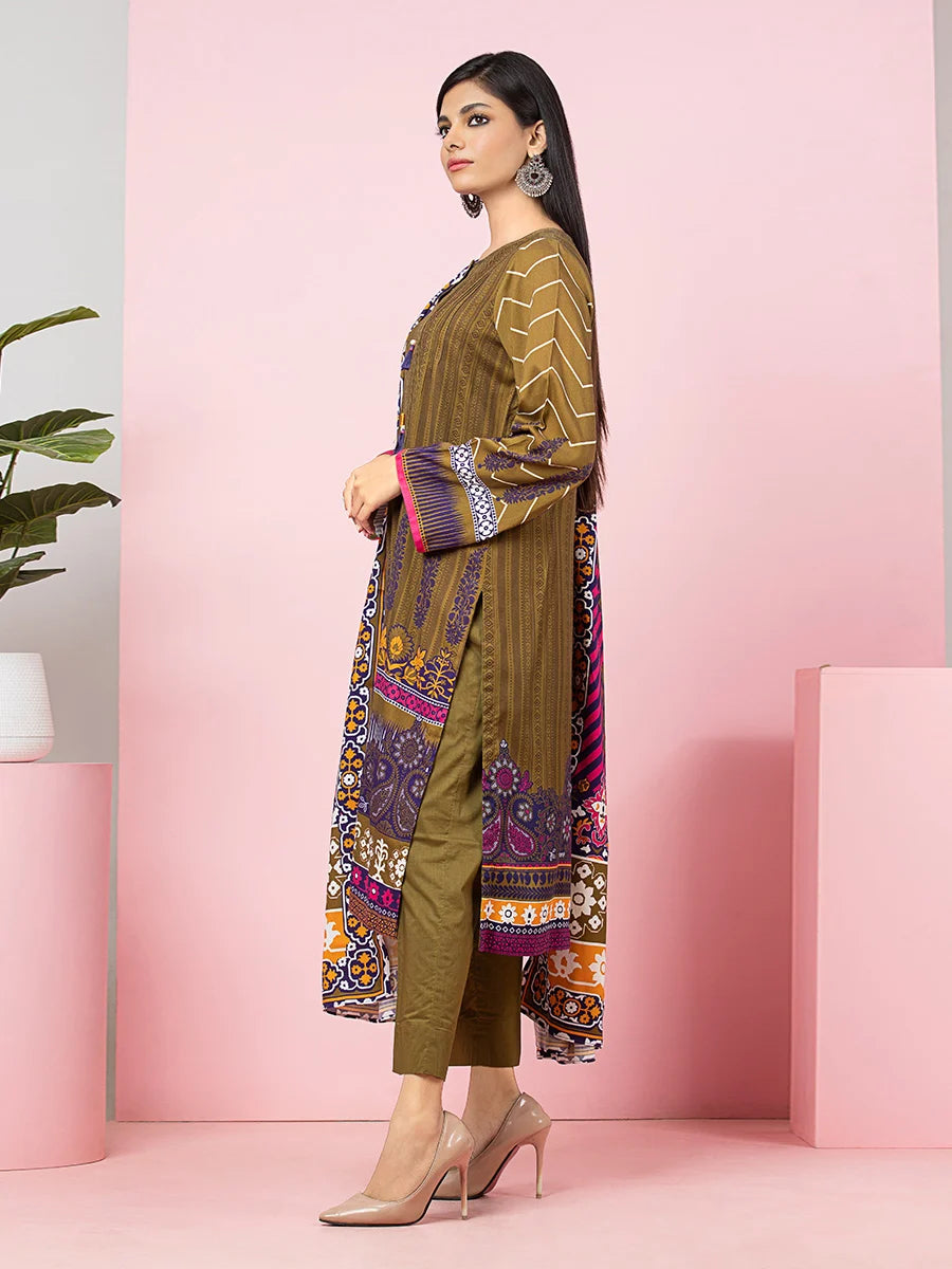 edenrobe Allure Viscose Unstitched Printed 3Pc Suit EWU22A4-24023