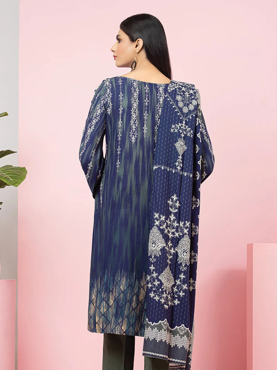 edenrobe Allure Viscose Unstitched Printed 3Pc Suit EWU22A4-24024