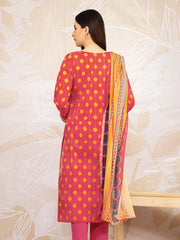 edenrobe Khayal Lawn EWU22V1-23574 - Coral - 3 Piece