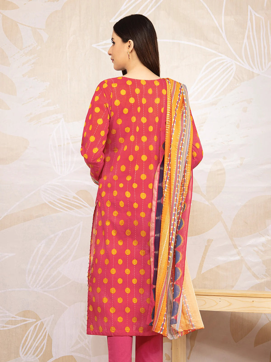 edenrobe Khayal Lawn EWU22V1-23574 - Coral - 3 Piece