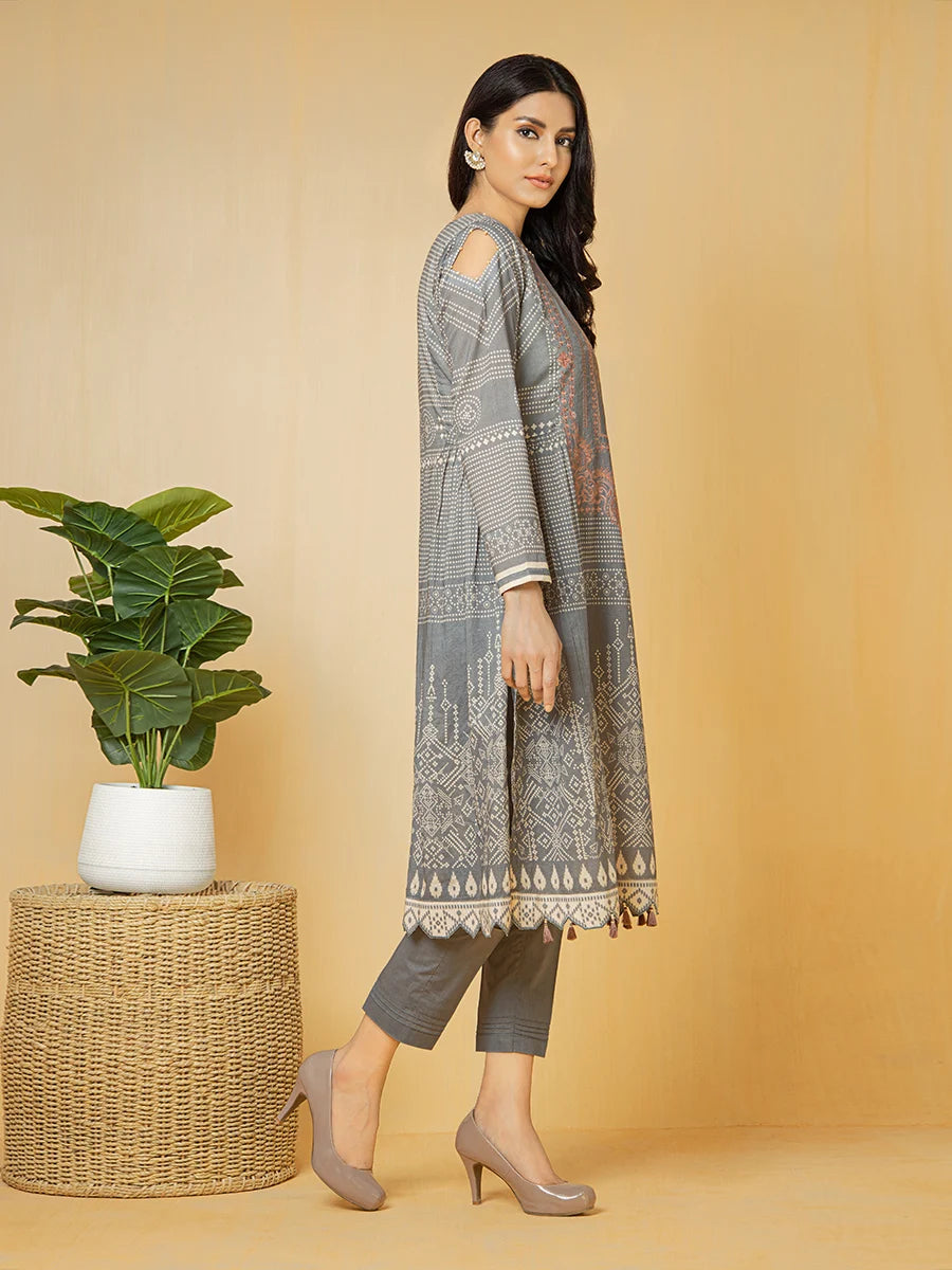edenrobe Nayab Embroidered Lawn Shirt EWU22V1-23609