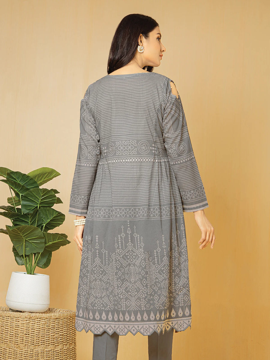 edenrobe Nayab Embroidered Lawn Shirt EWU22V1-23609