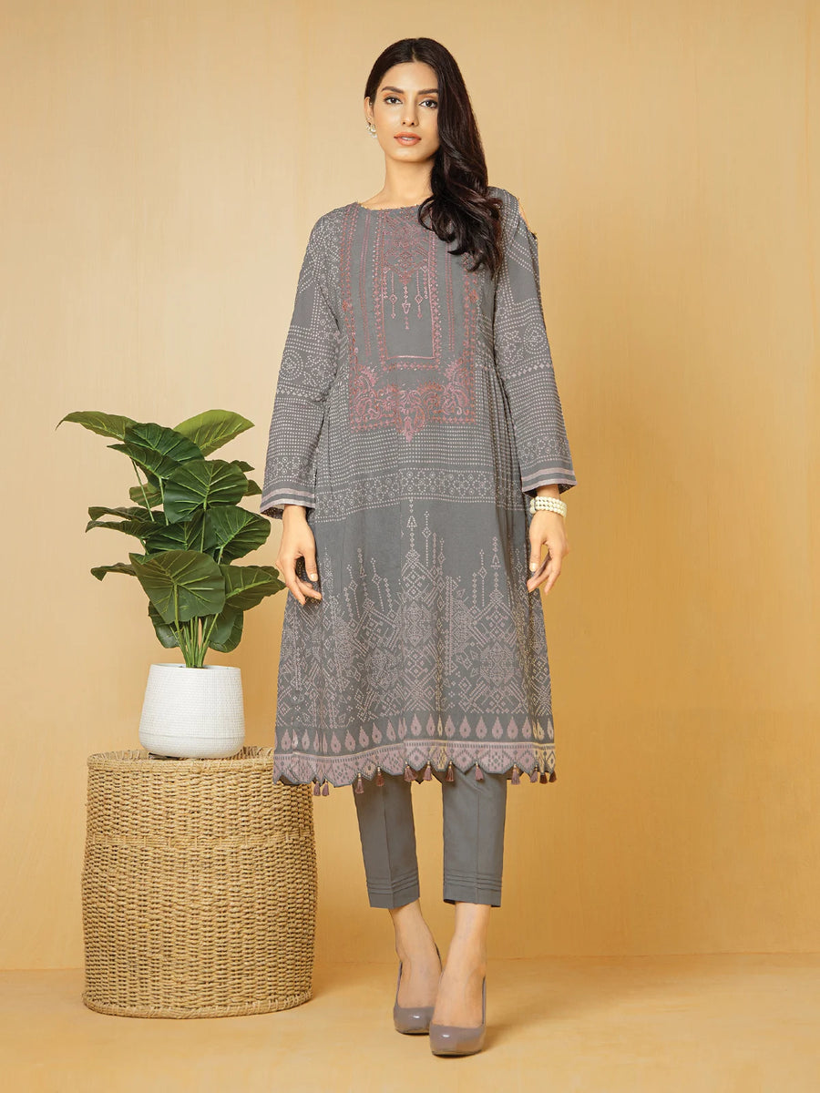 edenrobe Nayab Embroidered Lawn Shirt EWU22V1-23609