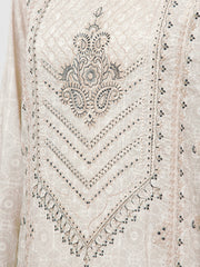 edenrobe Nayab Embroidered Lawn 3Pc Suit EWU22V1-23616