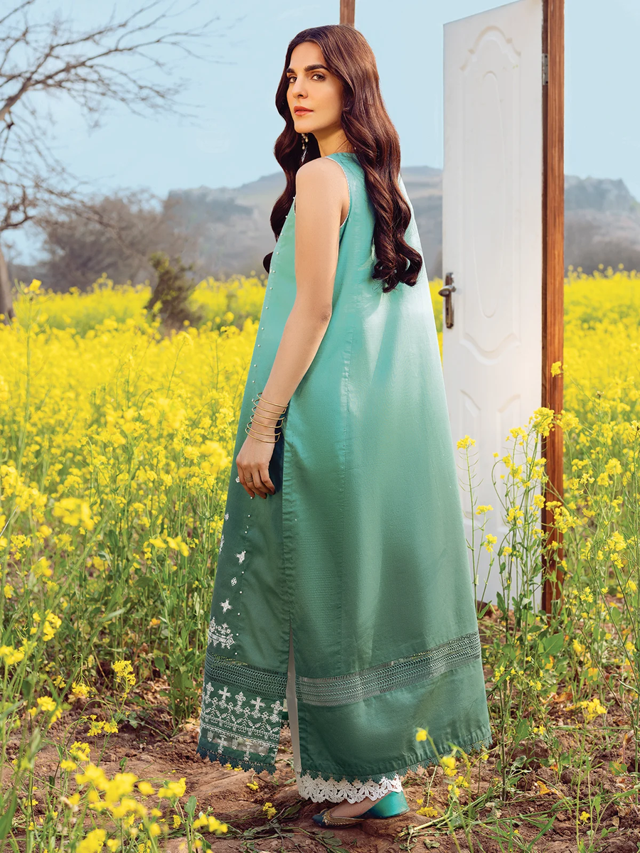 edenrobe Khayal Lawn EWU22V1-23640 - Sea Green - 1 Piece