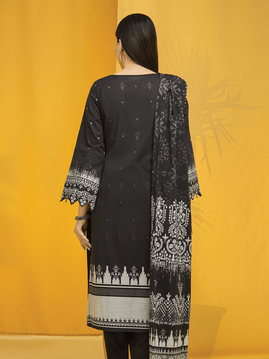 edenrobe Khayal Lawn EWU22V1-23646 - Black - 2 Piece