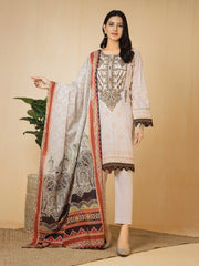 edenrobe Khayal Lawn EWU22V1-23658 - Beige - 3 Piece
