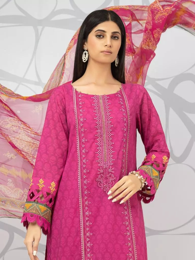 edenrobe Premium Embroidered Lawn Unstitched 3Pc EWU22V1-23671