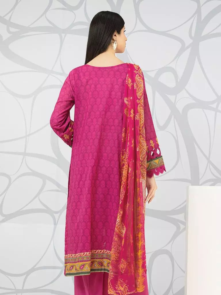edenrobe Premium Embroidered Lawn Unstitched 3Pc EWU22V1-23671
