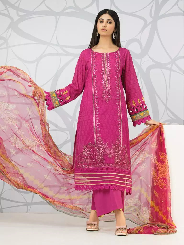edenrobe Premium Embroidered Lawn Unstitched 3Pc EWU22V1-23671