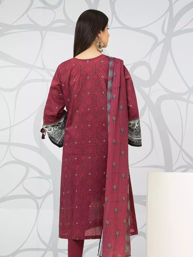 edenrobe Premium Embroidered Lawn Unstitched 3Pc EWU22V1-23672