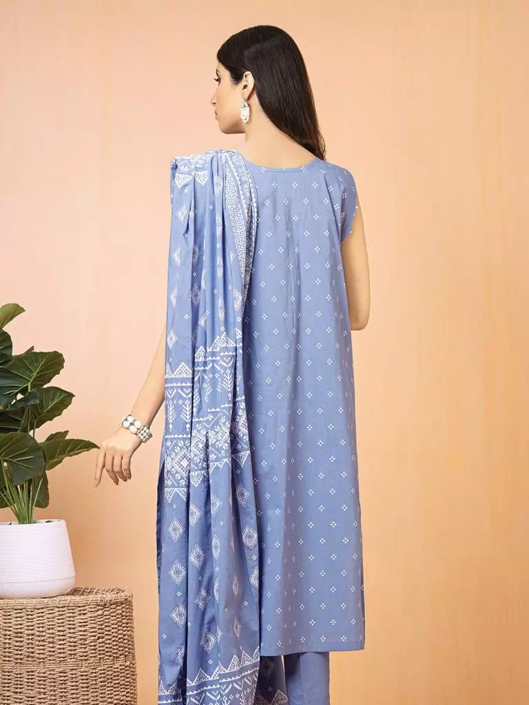 edenrobe Premium Embroidered Lawn Unstitched 3Pc EWU22V1-23682