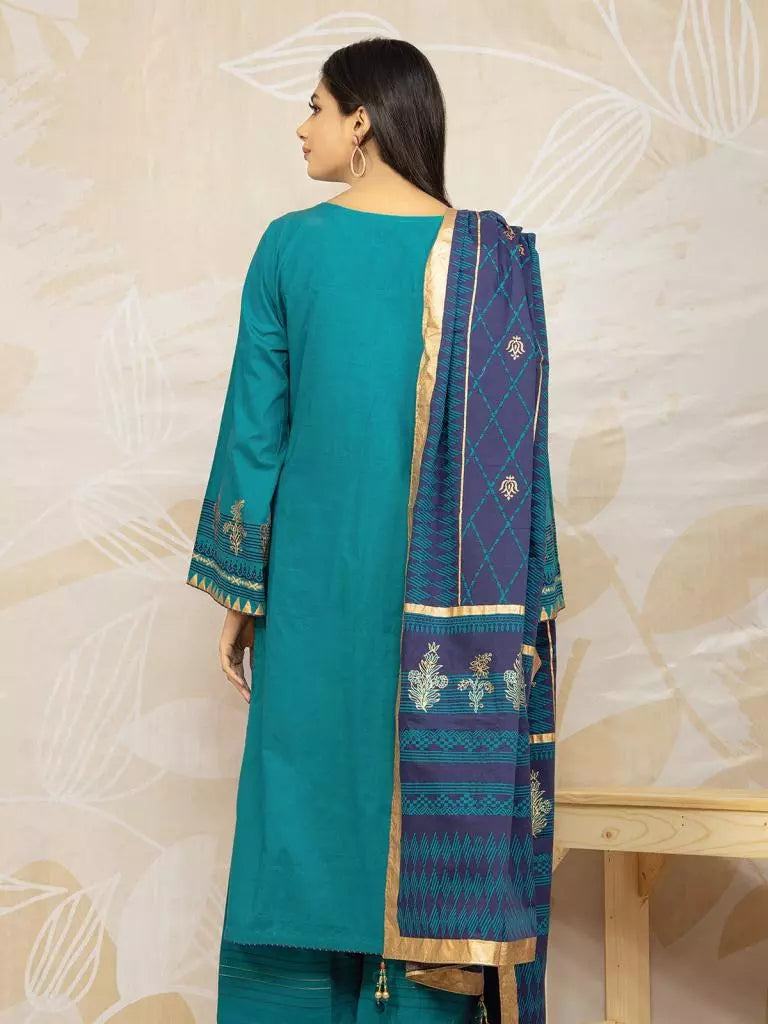 edenrobe Premium Embroidered Lawn Unstitched 3Pc EWU22V1-23686