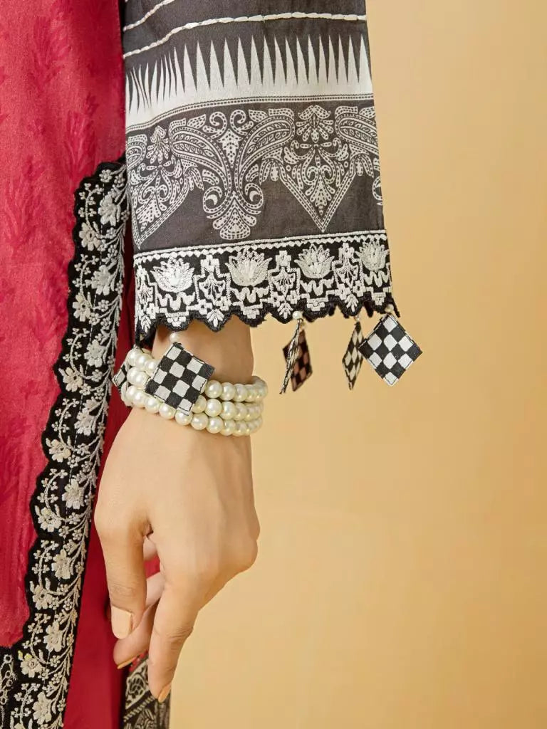 edenrobe Premium Embroidered Lawn Unstitched 3Pc EWU22V1-23709