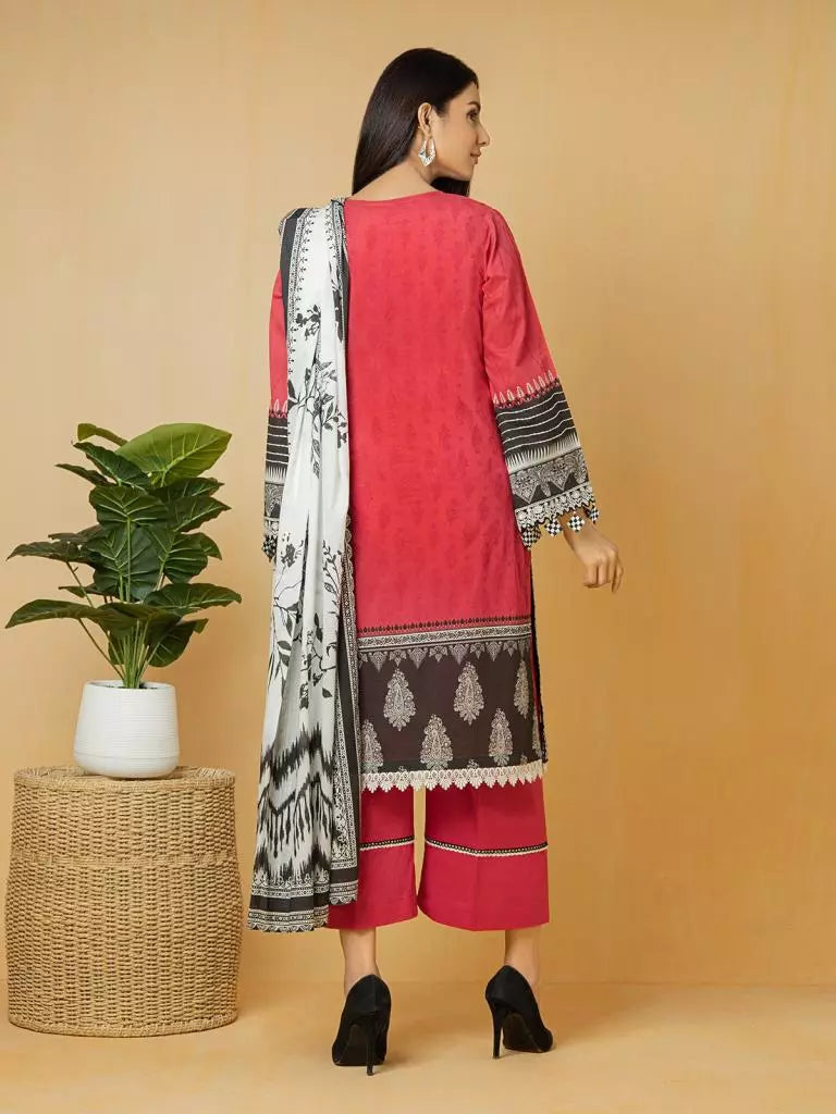 edenrobe Premium Embroidered Lawn Unstitched 3Pc EWU22V1-23709