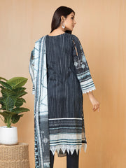 edenrobe Nayab Embroidered Lawn 3Pc Suit EWU22V1-23714
