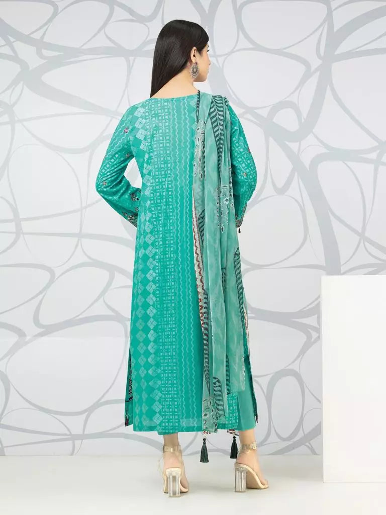edenrobe Premium Embroidered Lawn Unstitched 3Pc EWU22V1-23756