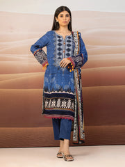 edenrobe Premium Embroidered Unstitched Crep 3Pc EWU22V10-25015