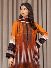 edenrobe Premium Embroidered Unstitched Crep 3Pc EWU22V10-25018