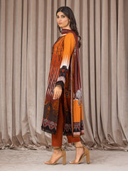 edenrobe Premium Embroidered Unstitched Crep 3Pc EWU22V10-25018