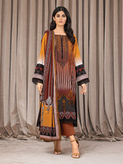edenrobe Premium Embroidered Unstitched Crep 3Pc EWU22V10-25018