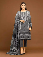edenrobe Allure Embroidered Khaddar Unstitched 3Pc Suit EWU22V11-25021