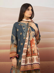 edenrobe Premium Embroidered Unstitched Khaddar 3Pc EWU22V11-25023