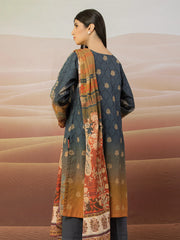 edenrobe Premium Embroidered Unstitched Khaddar 3Pc EWU22V11-25023
