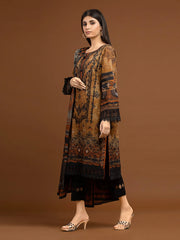 edenrobe Premium Embroidered Unstitched Khaddar 3Pc EWU22V11-25027