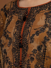 edenrobe Premium Embroidered Unstitched Khaddar 3Pc EWU22V11-25027