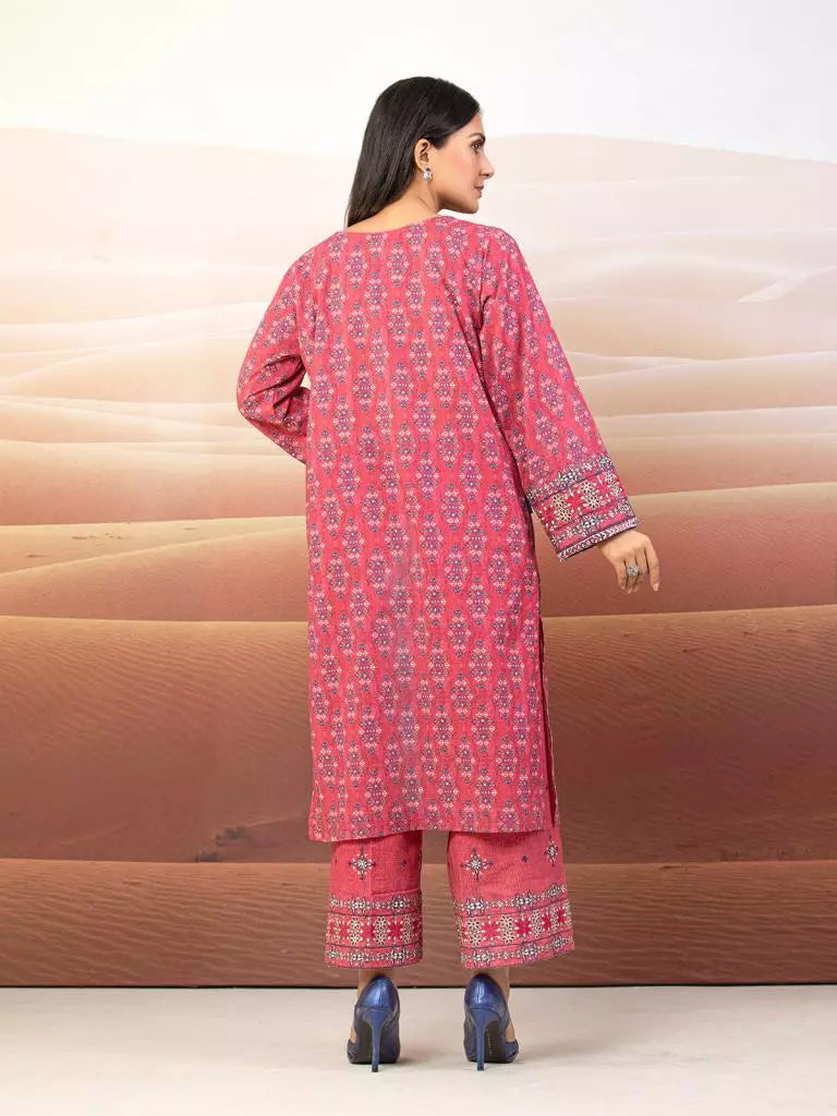 edenrobe Premium Embroidered Unstitched Khaddar 2Pc EWU22V11-25031