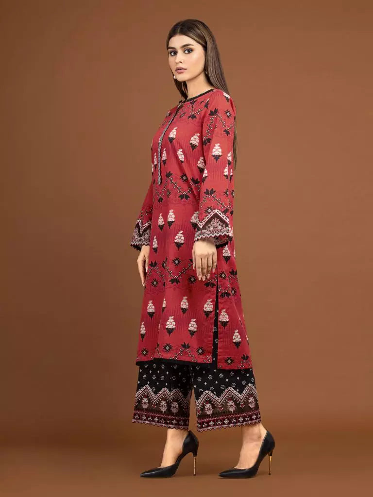 edenrobe Allure Embroidered Khaddar Unstitched 2Pc Suit EWU22V11-25032