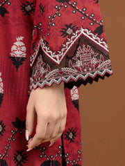 edenrobe Allure Embroidered Khaddar Unstitched 2Pc Suit EWU22V11-25032