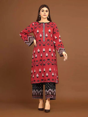 edenrobe Allure Embroidered Khaddar Unstitched 2Pc Suit EWU22V11-25032