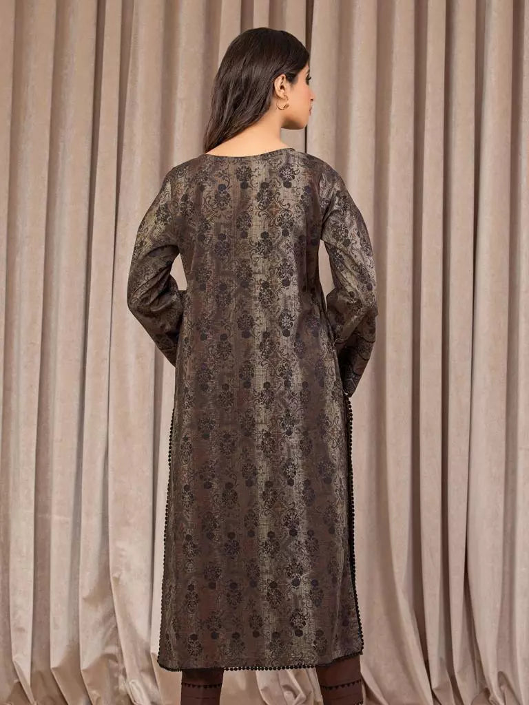 edenrobe Premium Embroidered Unstitched Khaddar 2Pc EWU22V11-25033