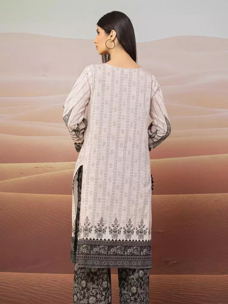 edenrobe Premium Embroidered Unstitched Khaddar 2Pc EWU22V11-25034