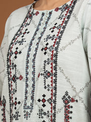edenrobe Premium Embroidered Unstitched Khaddar 2Pc EWU22V11-25035