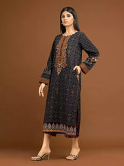 edenrobe Premium Embroidered Unstitched Khaddar 2Pc EWU22V11-25036