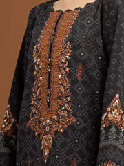 edenrobe Premium Embroidered Unstitched Khaddar 2Pc EWU22V11-25036