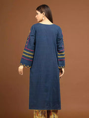 edenrobe Premium Embroidered Unstitched Khaddar 2Pc EWU22V11-25037