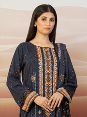 edenrobe Premium Embroidered Unstitched Khaddar 3Pc EWU22V11-25110
