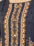 edenrobe Premium Embroidered Unstitched Khaddar 3Pc EWU22V11-25110