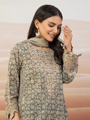 edenrobe Premium Embroidered Unstitched Khaddar 3Pc EWU22V12-25009