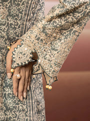 edenrobe Premium Embroidered Unstitched Khaddar 3Pc EWU22V12-25009