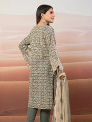 edenrobe Premium Embroidered Unstitched Khaddar 3Pc EWU22V12-25009