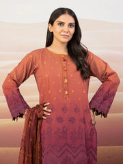edenrobe Premium Embroidered Unstitched Khaddar 3Pc EWU22V12-25012
